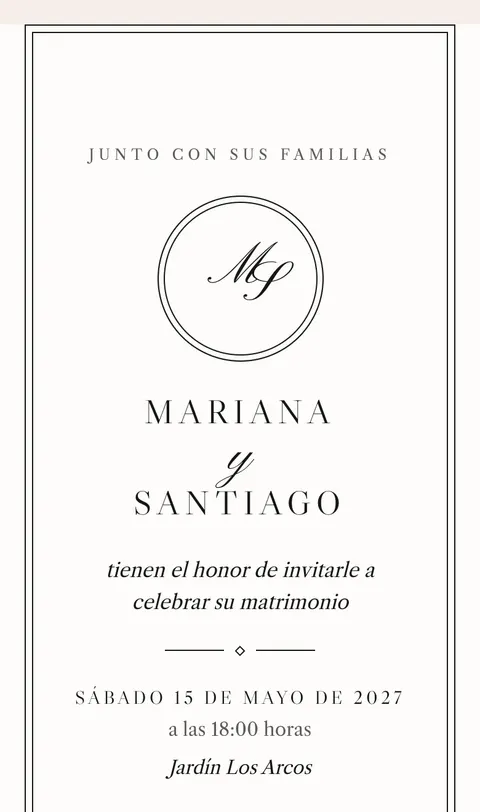 Invitación Grabado